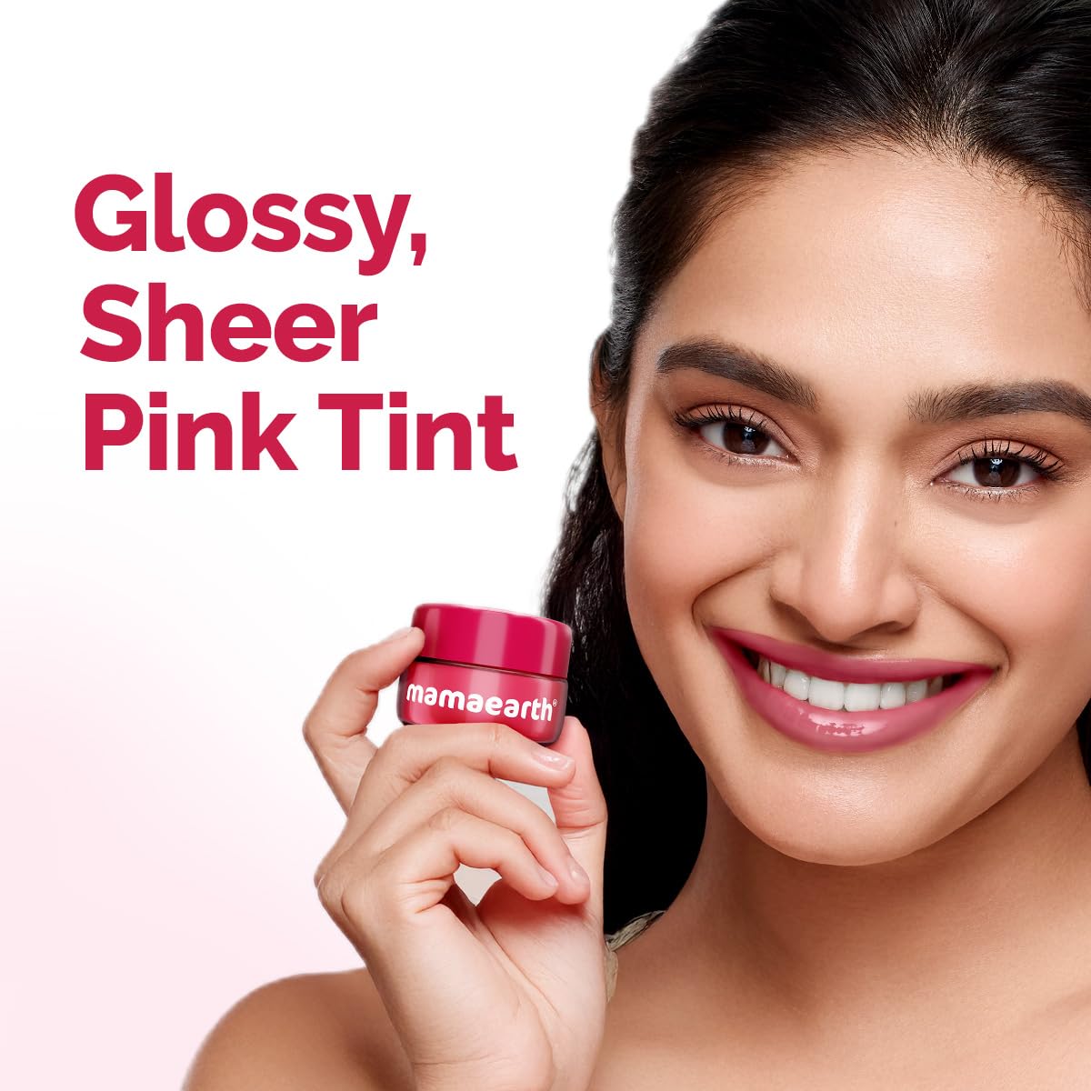 Mamaearth Beetroot Moisture Therapy Lip Balm for Dry & Chapped Lips 15g|Heals, Brightens|Sheer Pink Tint|Coconut Oil, Shea Butter, Beetroot, HA, Ceramides, Kojic Acid|100% Free of Petroleum Jelly