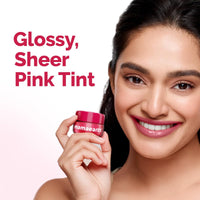 Mamaearth Beetroot Moisture Therapy Lip Balm for Dry & Chapped Lips 15g|Heals, Brightens|Sheer Pink Tint|Coconut Oil, Shea Butter, Beetroot, HA, Ceramides, Kojic Acid|100% Free of Petroleum Jelly