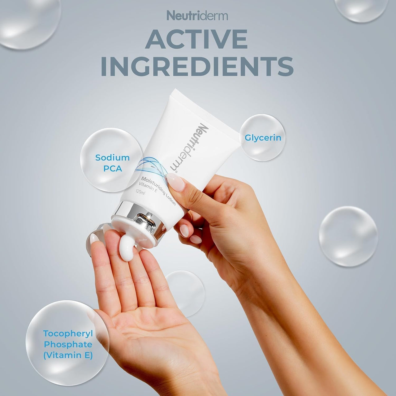 Neutriderm Moisturizing Lotion, Nourishing & Soothing Skin Moisturizer, Long-Lasting & Hydrating Body Lotion and Facial Moisturizer, 125ml (Pack of 2)