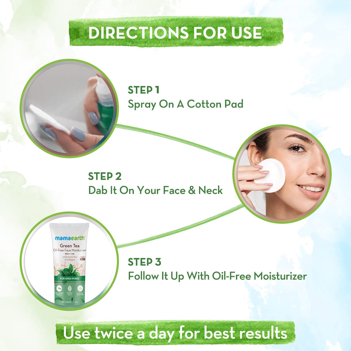 Mamaearth Green Tea Face Toner With Green Tea & Collagen For Open Pores - 100 ml