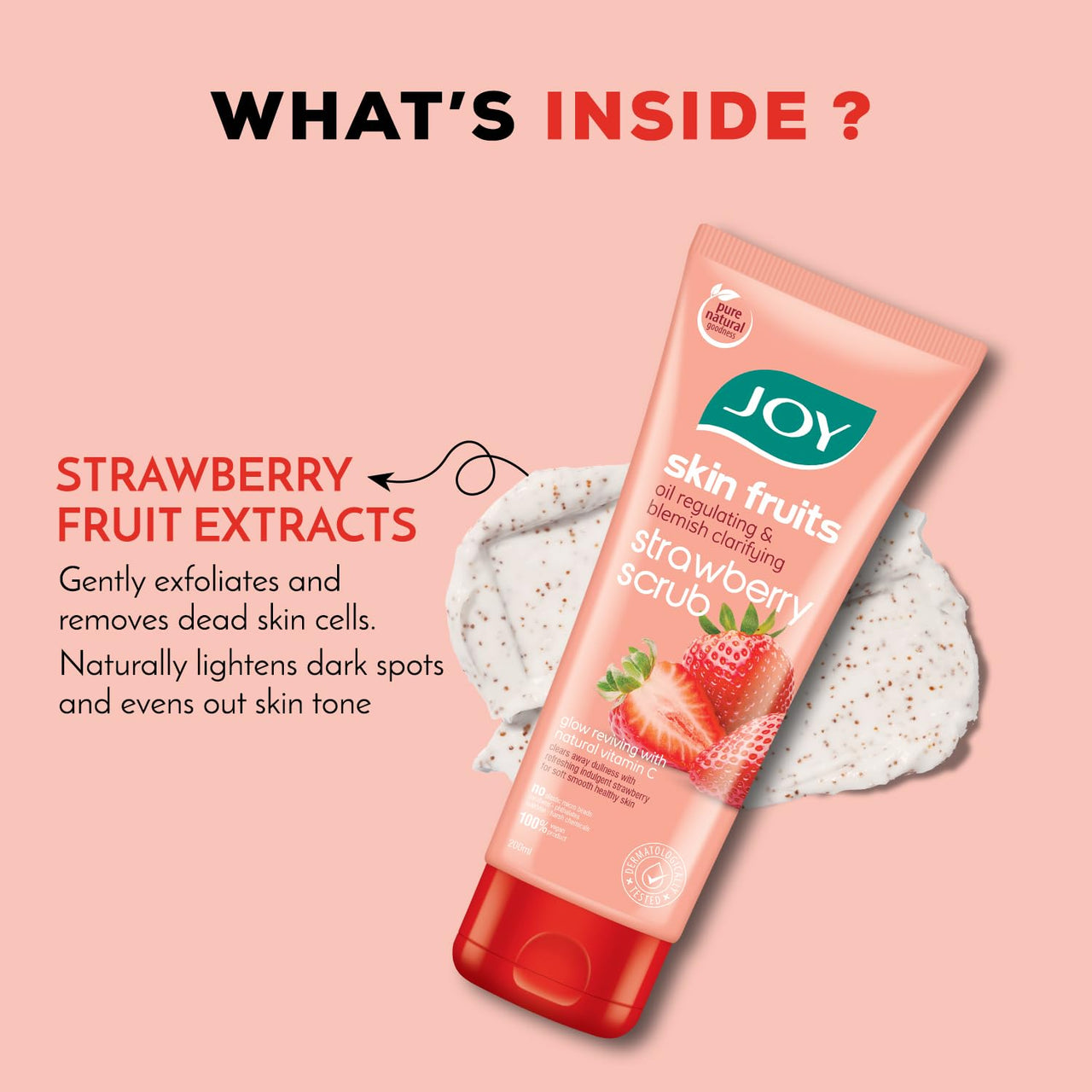 Joy Oil Control Face Care Combo With Strawberry Face Wash 150ml & Scrub 200ml For Oily Skn (Combo Pack) (2 Items in the set)