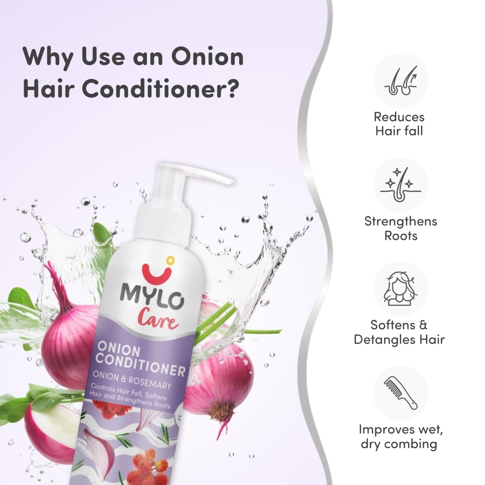 Mylo Pre & Post Pregnancy Hairfall Shampoo & Conditioner with Onion - 200 ml each