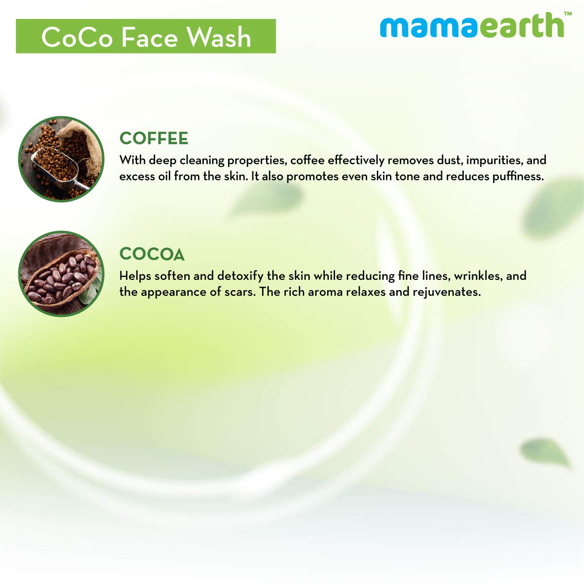Mamaearth CoCo Face Wash for Women, with Coffee & Cocoa for Skin Awakening 100ml