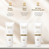 VLCC Pearl Facial Kit - 60g | Luminous and Radiant Skin | At Home Facial with Pearl Extracts, Sandalwood, Turmeric & Aloe Vera | Tan Removal Facial Kit.