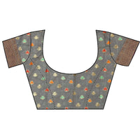 Divine International Trading Co Women's  Chanderi Saree With Blouse Piece