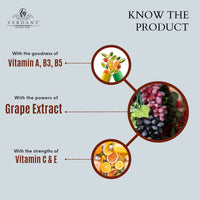 Verdant Natural Care Skin Brightening & Anti-Ageing Red Wine Face Cream with Grapes Extract | Red Vine Cream | Multi-Benefits Face Moisturizer | Anti-Aging Cream | Tanning & Pigmentation Control, Anti-Marks | Spots & Tan Removal Cream - Sulphate & Paraben