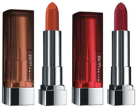 Maybelline New York Matte Lipstick, Intense Colour, Moisturised Lips, 674 Madison Red, 3.9g & Maybelline New York Matte Lipstick, Intense Colour, Moisturised Lips, 695 Divine Wine, 3.9g