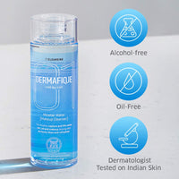 Dermafique Micellar Water Makeup Cleanser – 150ml, Removes Waterproof Makeup, with Hyaluronic Acid and Smart Micellar Technology, Paraben & SLES Free | Dermatologist Tested