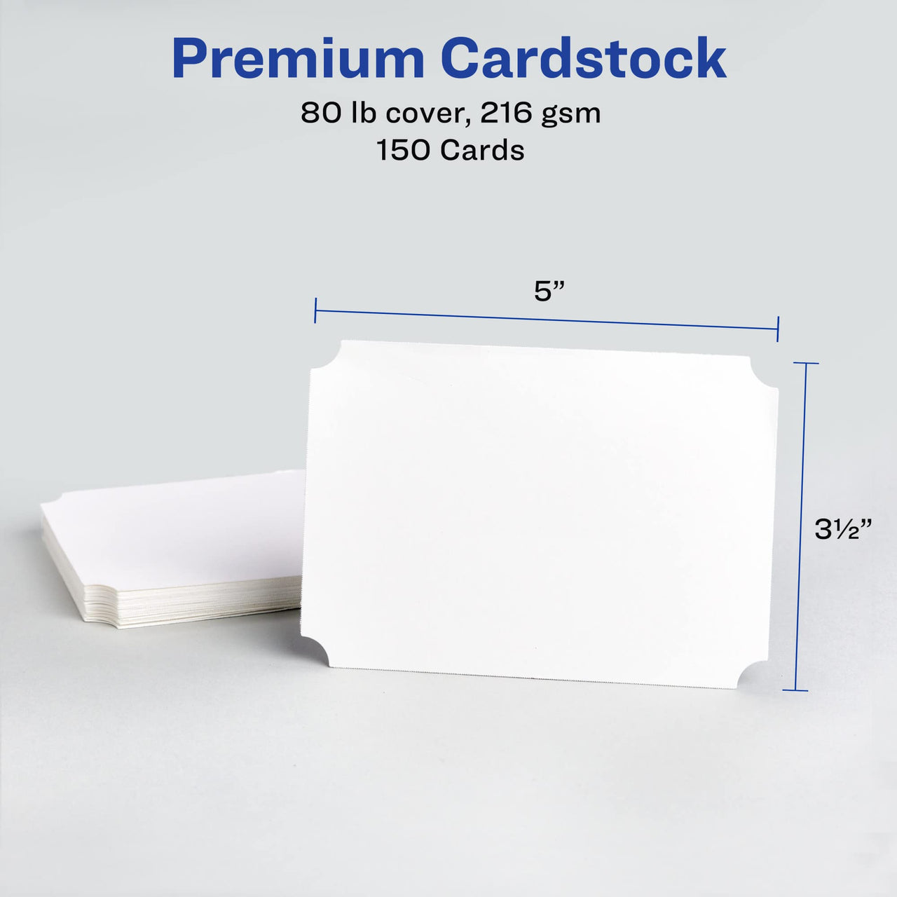 Avery Postcards with Scalloped Corners and Sure Feed Technology, 3.5" x 5", Matte White, 100 Cards Total, Laser/Inkjet Printable Cards (5626)