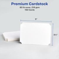 Avery Postcards with Scalloped Corners and Sure Feed Technology, 3.5