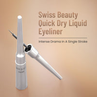 Swiss Beauty Waterproof Liquid Black Eyeliner | Smudge Proof, Transfer Proof Eye Liner for Eye Makeup |Black, 4ml |