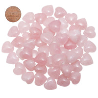 Loveliome 7 Pcs Natural Mini Rose Quartz Heart Love Healing Palm Crystal Energy Stone(0.6 Inch) B-pink-rose Quartz-1 0.6