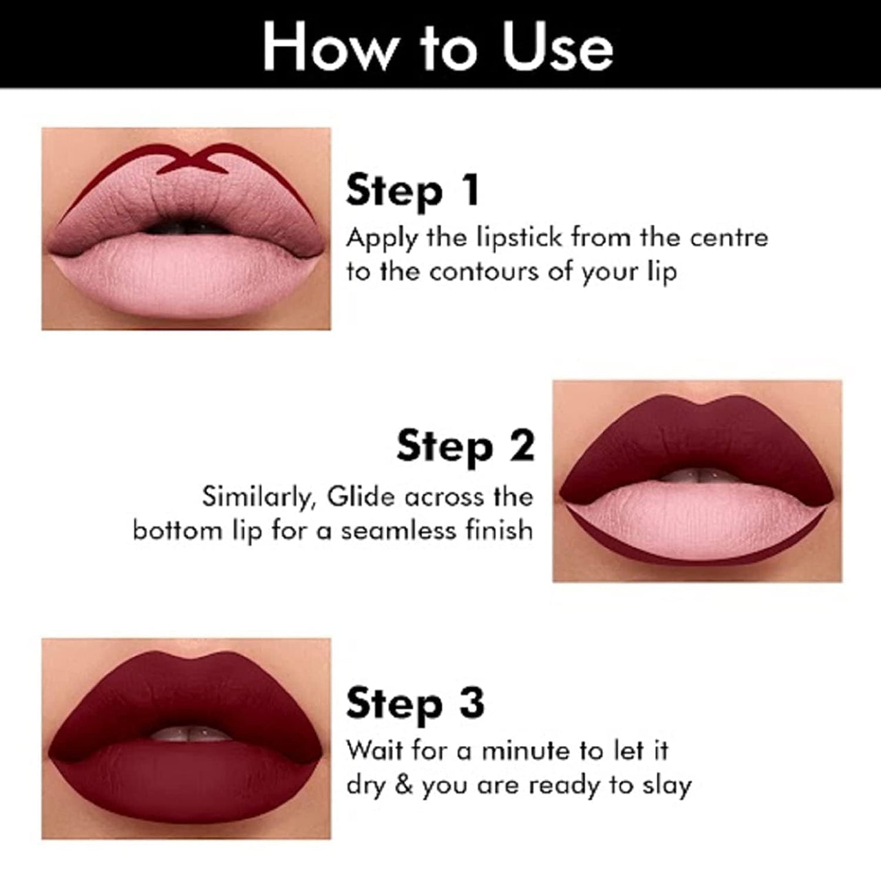 INSHINE Absolute Matte Lipstick - Long-lasting, Transfer-resistant, Velvety Matte Finish with Intense Color, Up to 12 Hours Wear | Perfect for Sophisticated Lips - RED PASSION