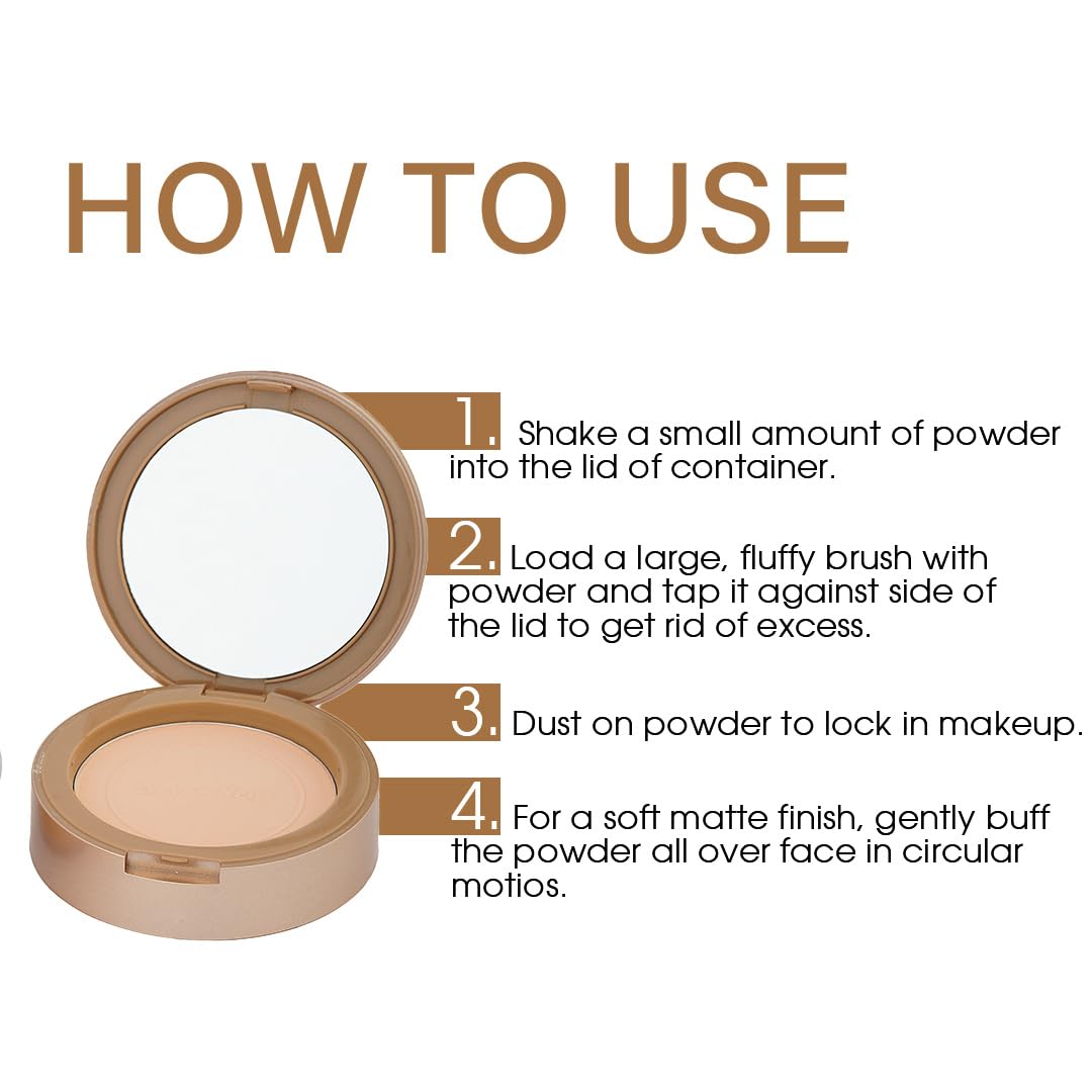 Seven Seas 2 In 1 Weightless Stay Matte Compact Powder | Pressed Powder + Loose Powder | SPF 15 | Non Oily Matte Look | Evens Out Complexion | Hides Imperfections | Blends Effortlessly (Buff Beige)