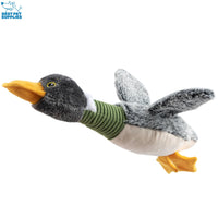 Best Pet Supplies Interactive Mallard Mates Dog Toy with Crinkle and Squeaky Enrichment for Small and Medium Breed, Cute and Plush - Mallard Duck Wing Bundle (Gray, Gray, Brown), Small