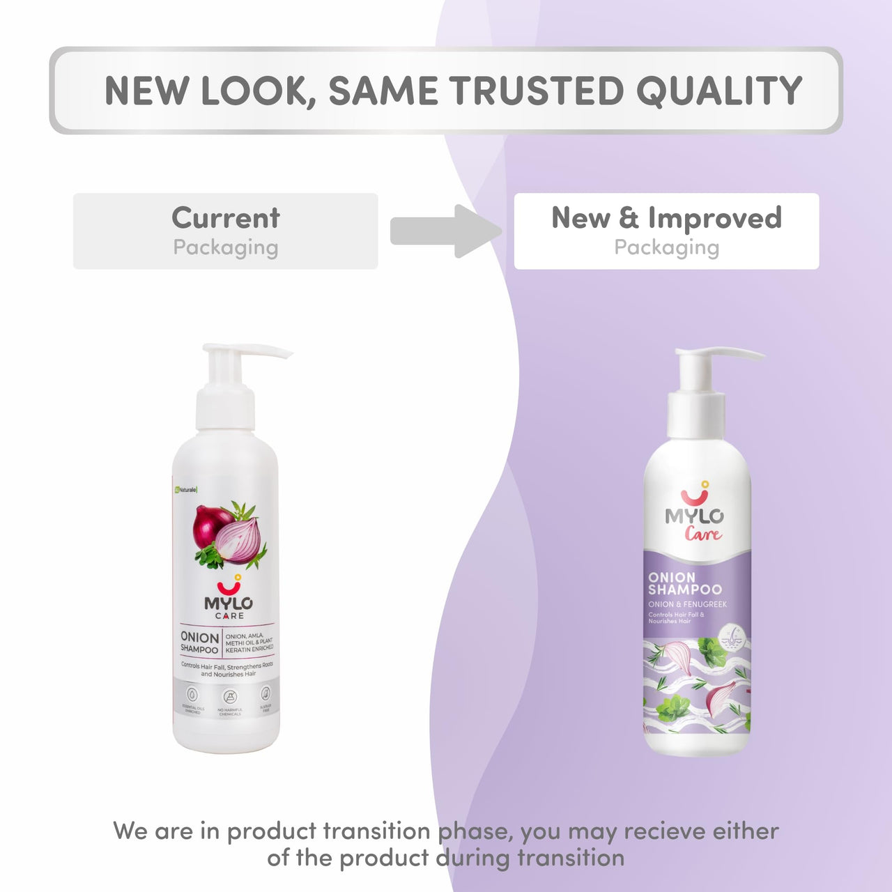 Mylo Care Anti Hair Fall Shampoo 200ml| Contains Onion Oil, Bhringraj and Plant Keratin for Hair Fall Control and Frizz Free Hair|No Silicones|No Parabens