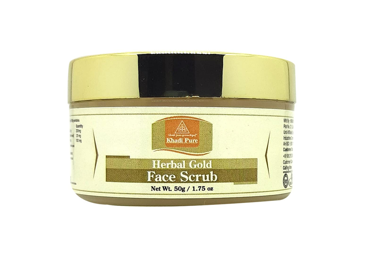 Khadi Pure Gramodyog Herbal Gold Face Scrub, 50g