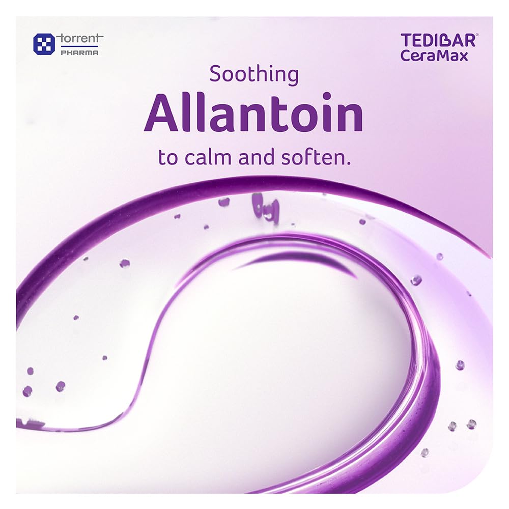 Tedibar Ceramax Bathing Bar - 75g Enriched with Ceramides & Vitamin E |100% Soap Free| Skin friendly pH – By Torrent Pharma