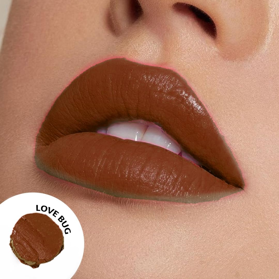 SOKU Censored Matte Long Lasting Lipstick for Women | Creamy Lipstick | Enriched with Jojoba Oil | Moisturising & Waterproof | Smooth Finish & Lightweight (Love Bug 08) - 4.2g
