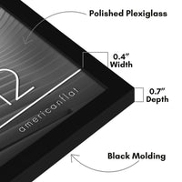 Americanflat 12x12 Picture Frame in Black - Thin Border Photo Frame with Polished Plexiglass - Wall Picture Frame with Hanging Hardware Included for Horizontal or Vertical Display Format