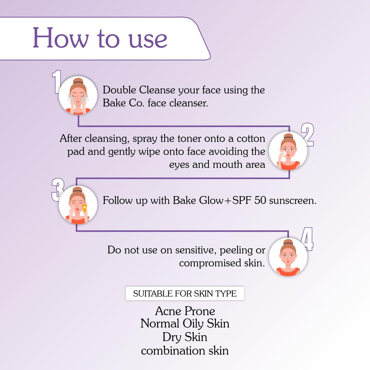 BAKE 5% Niacinamide & Rice Water Toner | Fermented Rice Water Extract | For Dry & Acne Prone Skin | Alcohol Free Toner with Hyaluronic Acid | Smoothens Uneven Skin | Fades Acne Marks | 100ml