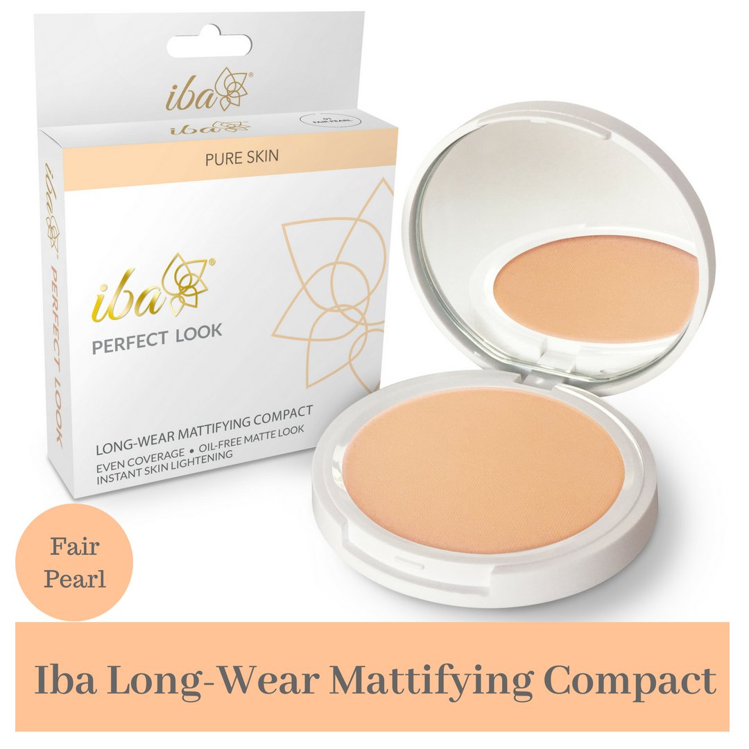 Iba Halal Care Perfect Look Long Wear Mattifying Compact, Fair Pearl, 9 Gm & Iba Halal Care Pure Lips Moisturizing Lipstick Shade, A40 Berry Blast, 4g