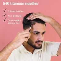 Sotrue Derma Roller For Hair Growth 0.5 mm with 540 Titanium Needles and Beardhood Acne Pimple Patch | 72 Hydrocolloid Waterproof Patche