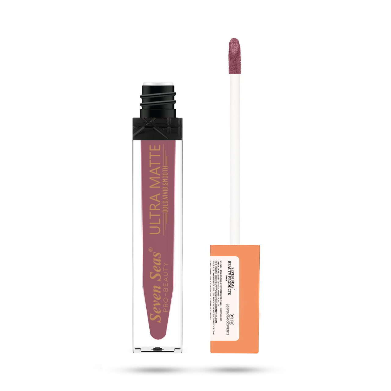 Seven Seas Ultra Matte Liquid Lipstick Trendy Nude Shade (Light Pink Rose)