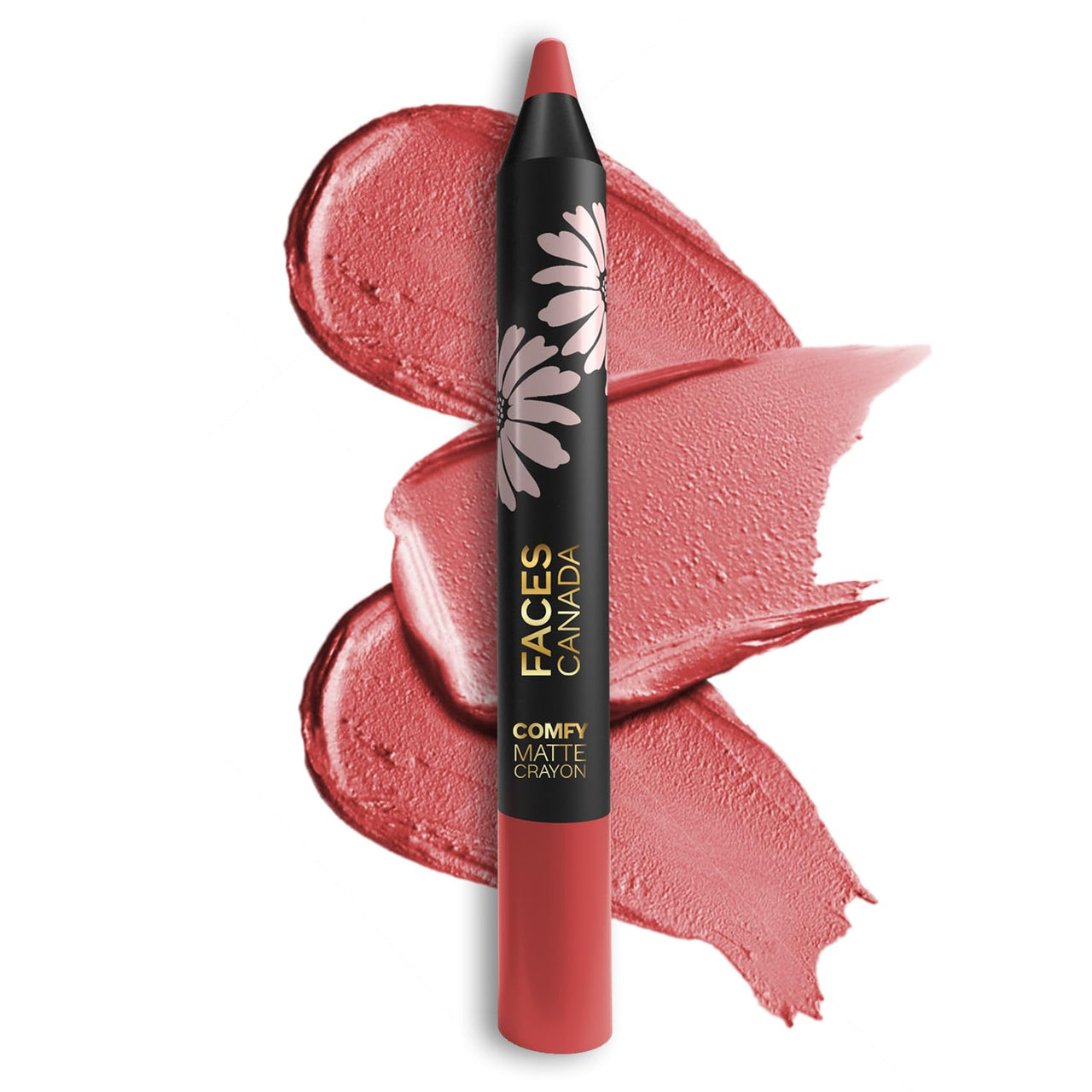 FACESCANADA Comfy Matte Lip Crayon - Sorry Not Sorry (Nude), 2.8G | 8Hr Long Stay | No Dryness | Luxurious Creamy Texture | Intense Color In 1 Stroke | Hydrates & Nourishes | Chamomile & Shea Butter