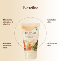 Moha Face Wash, Aloe Vera Gel & Herbal Scrub for Nourished and Bright Skin With Goodness Of Natural Herbs (100g - Combo Pack Of 3)