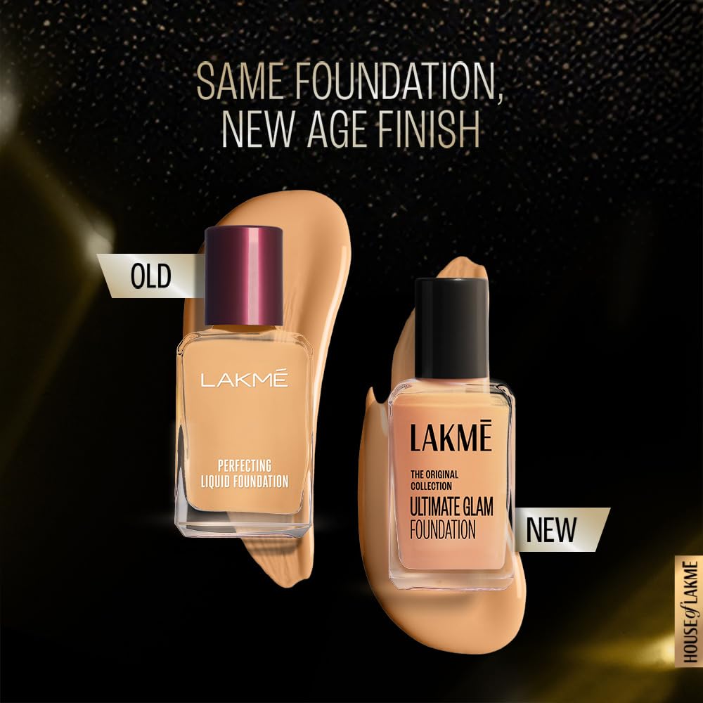 Lakme Perfecting Liquid Foundation, Pearl, Waterproof Full Coverage Long Lasting - Light Oil Free Face Makeup with Vitamin E, Dewy Finish Glow, 27 ml