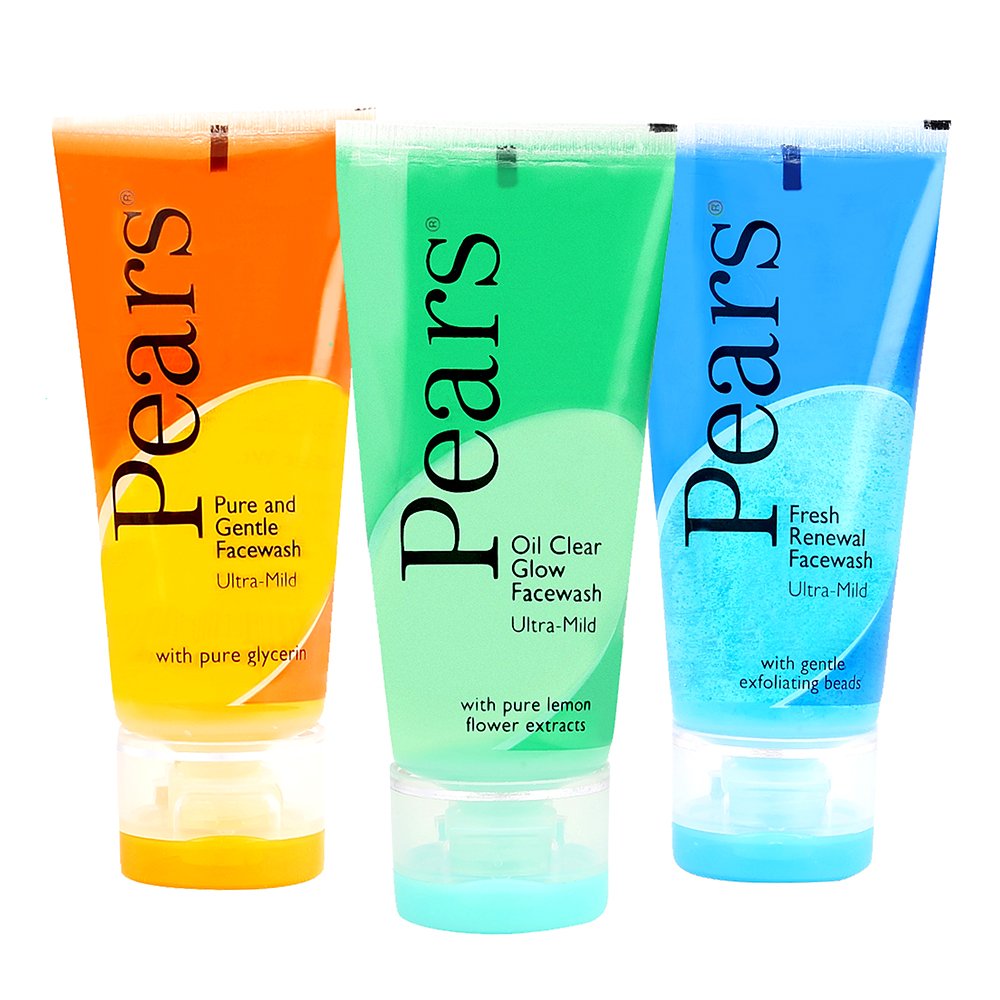 Pears Oil Clear Gentle Ultra Mild Daily Cleansing Facewash For Oil Free Matte Look, Ph Balanced, 100% Soap Free, Pure Lemon Flower Extract, 60g