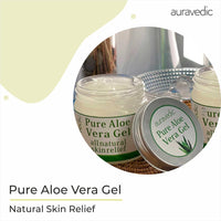 Auravedic Pure Aloe Vera Gel With Green Tea – Pack of 2 (200gm Each), Multi-Purpose Gel For Face, Hair, Under Eyes & Acne, Hydrating & Paraben-Free Formula For Glowing Skin