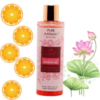 PURE AATMAN Rebirth- Shower Gel with Neem and Orange. Gentle, Moisturizing Body Wash Removes harmful bacteria, protects with anti-microbial & antioxidant properties with neem Exract-100ml