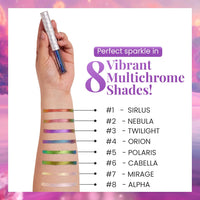 Charmacy Milano Stellar Duo-Chrome Eyeliner - Orion 4, Smudgeproof, Quick Dry & Long Lasting Eyeliner, Vibrant Eye Makeup For Women, 8 Shades (1.5 gms)