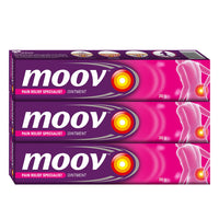 Moov Fast Pain Relief Cream - 30g (Pack of 3) | Suitable for Back Pain, Muscle Pain, Joint Pain, Knee Pain | 100% Ayurvedic Formula | Suitable for Sports & Gym related injuries