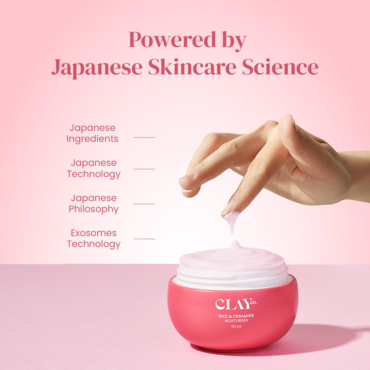 Clayco. Rice & Ceramide Moisturizer | Intense Hydration, Skin Barrier Repair & Brightening | Lightweight & Fast-Absorbing | With Exosomes, Rice Extracts, Ceramides & Vitamin B12 | 50ml