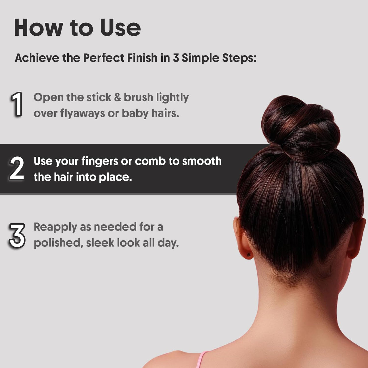 Aravi Organic Hair Finishing Stick - Flyaway Natural Styling Frizz Control - Smooth, Shiny & Non-Greasy Look - 15 ml