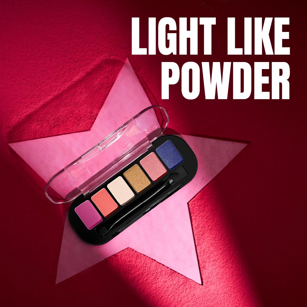 Lakmé Elle18 Shimmery Eyedrama Powder Palette 01Sassy, 1 Count,Multicolor