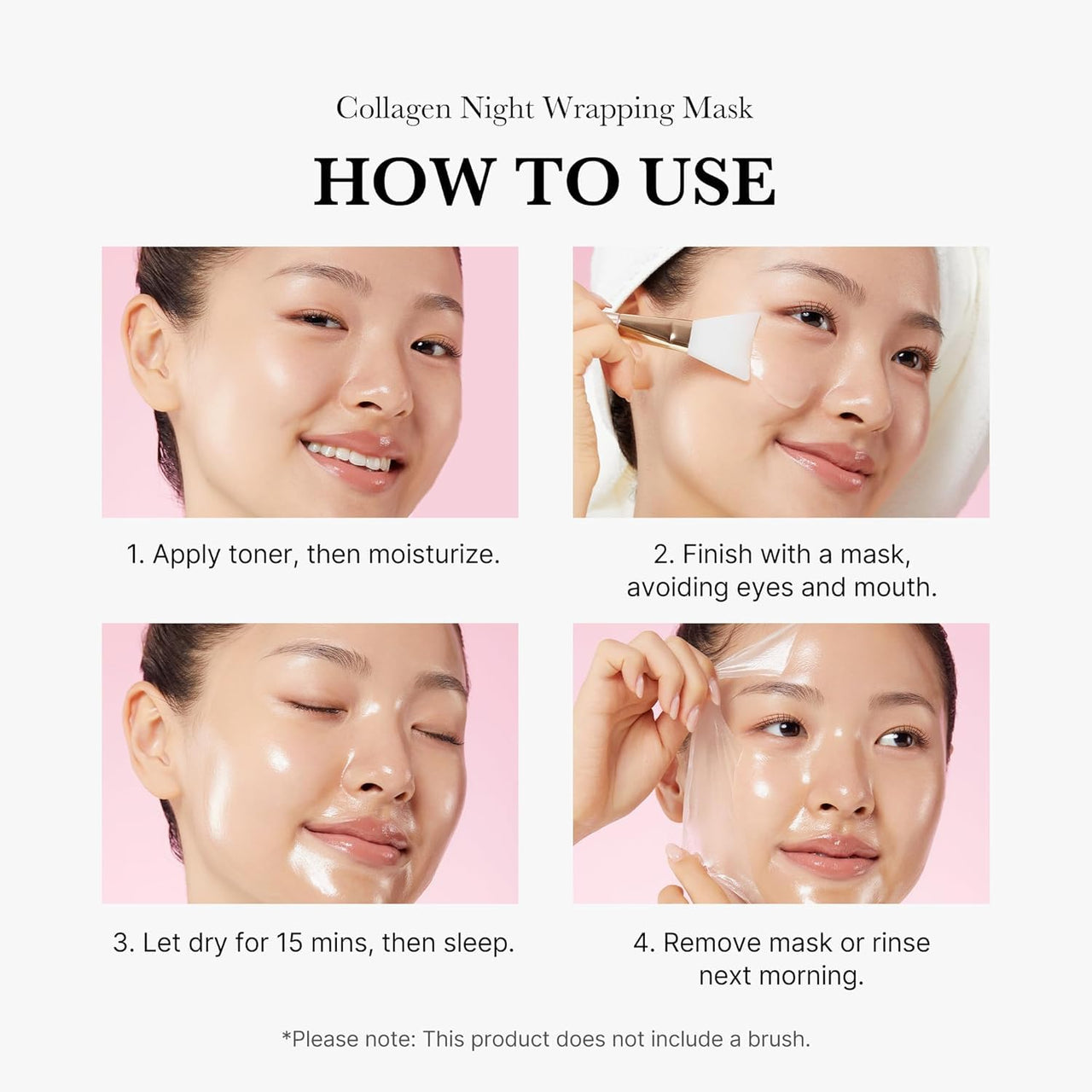 Collagen Night Wrapping Mask,Overnight Collagen Wrapping Mask,Collagen Peel Off Face Mask,Elasticity and Hydration Care,2.53 fl.oz