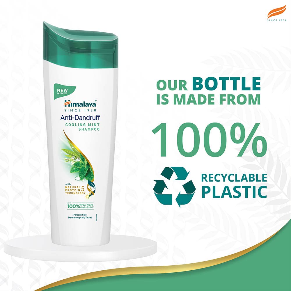 Himalaya Anti-Dandruff Cooling Mint Shampoo | Fights Dandruff | Soothes Scalp & Revives Hair | Enriched with Tea Tree Oil & Mint | For Women & Men | 200ml