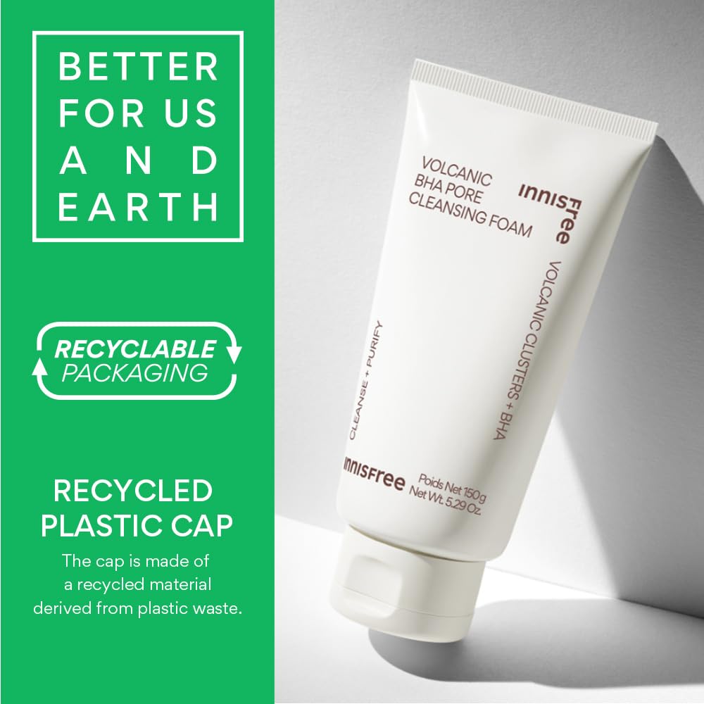 Innisfree Foaming cleanser | Korean Face Wash for Oily/Combination Skin | Pore Cleanser | Acne Prone Skin | Deep Cleansing | For Men and Woman