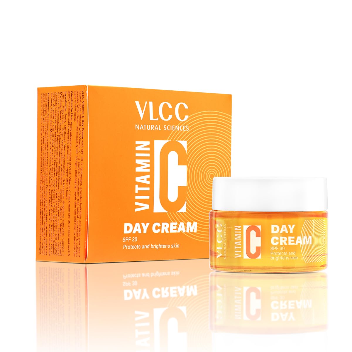 VLCC Vitamin C Day Cream SPF 30-50g - Protects, Boost Collagen, and Brightens Skin | With 15% Vitamin C, Vitamin E, Green Tea, and Mulberry Extracts.
