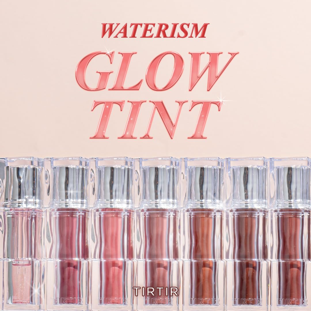 TIRTIR Waterism Tinted Lip Gloss #04 | FIG PEACH, 4 g – Kiss Ready Lipgloss | 12H Long Lasting Non Sticky Natural Tinted Glow | Korean Multiuse Cheek and Lip | Tint for Women gift