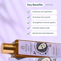 Little Rituals BLACK SESAME - BABY MASSAGE OIL Certified Organic, Wood Cold-Pressed for Skin and Hair with SWISS Plant Actives - 200 ml. Dermatologist Tested by Pediatrics, Mild & Gentle & Safe