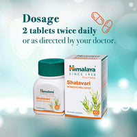 Himalaya Pure Herbs Shatavari Women's  Wellness Tablets, Promotes lactation, White, 60 Count