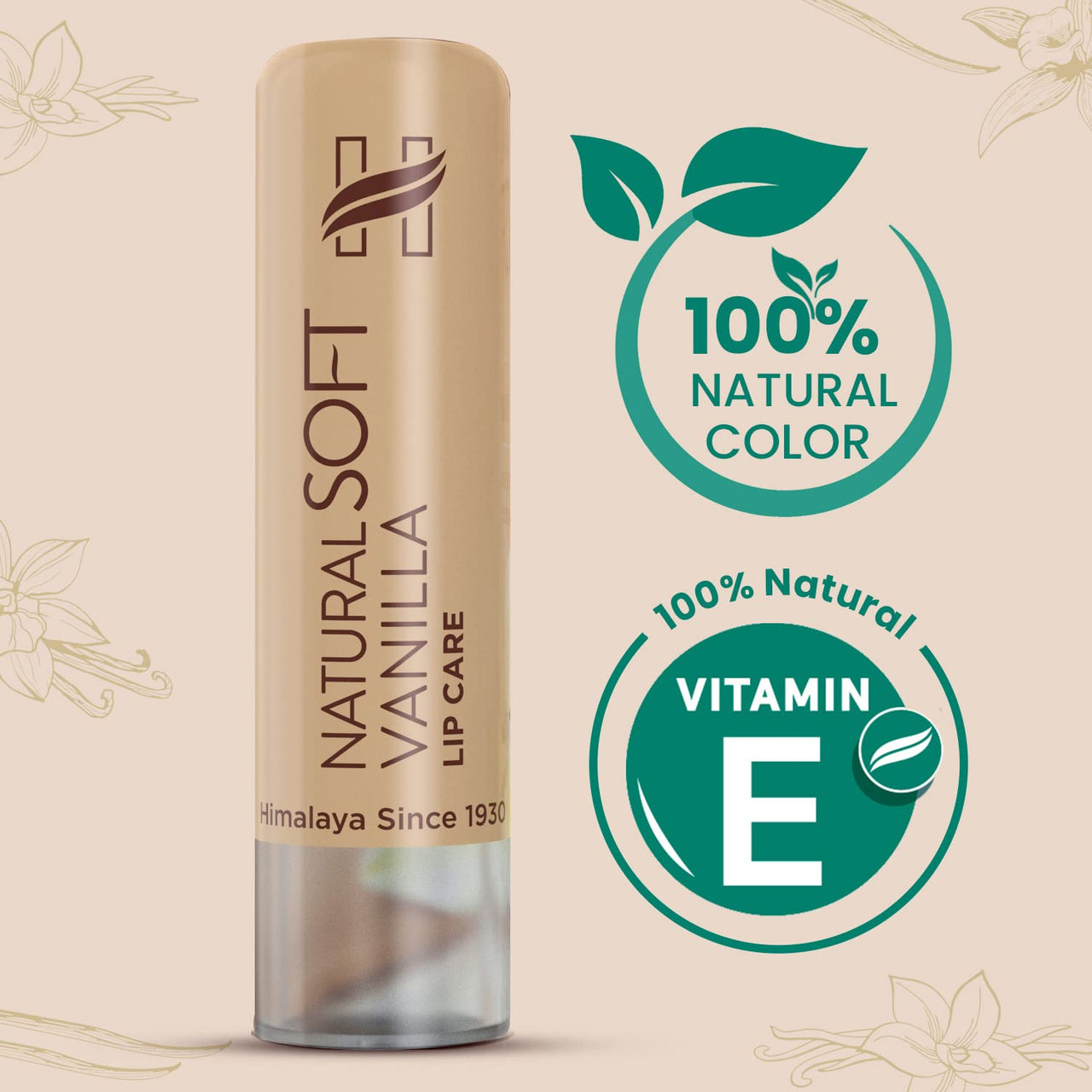 Himalaya Natural Soft Vanilla Lip Balm Care, 4.5g