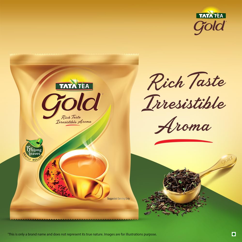Tata Tea Gold | Assam teas with Gently Rolled Aromatic Long Leaves | Rich & Aromatic Chai | Black Tea | 100gram|Powder