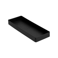 Basics Rectangular Plastic Desk Organizer, Half Accessory Tray, Black