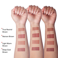 Gush 4 In 1 Matte Liquid Lipstick, Waterproof & Smudgeproof, Non Sticky & Non Drying, Highly Pigmented, Long Lasting Hydrating Formula With Shea Butter & Jojoba Oil To Prevent Dryness (Brown-8.4ml)